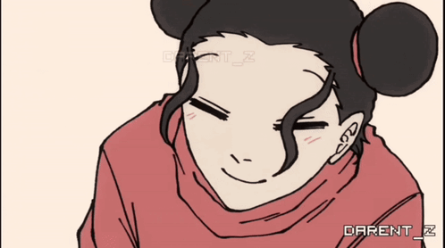 A Drawing Of A Girl With The Name Darent_z On It GIF