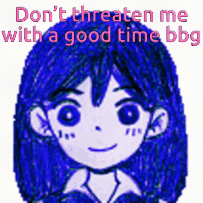 A Drawing Of A Girl With The Words " Don 'T Threaten Me With A Good Time Bbc " GIF
