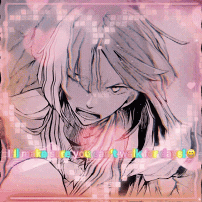 A Drawing Of A Girl With The Words " I Make Sure You Can 'T Walk For Days " On The Bottom GIF