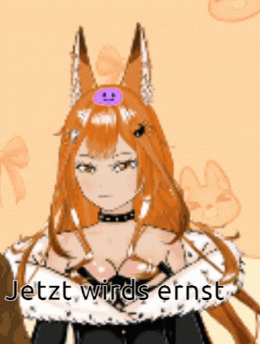 A Drawing Of A Girl With The Words Jetzt Wirds Ernst Written On The Bottom GIF