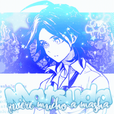 A Drawing Of A Girl With The Words " Quiero Mucho A Masha " Written Below It GIF