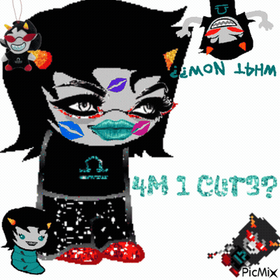 A Drawing Of A Girl With The Words " What Now ? " On The Bottom GIF