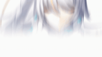 A Drawing Of A Girl With White Hair And Earrings GIF