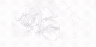 A Drawing Of A Girl With White Wings Laying On The Ground GIF