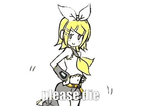 A Drawing Of A Girl With Yellow Hair And A Bow On Her Head . Sticker