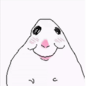 A Drawing Of A Hamster Wearing A Santa Hat And Smiling GIF