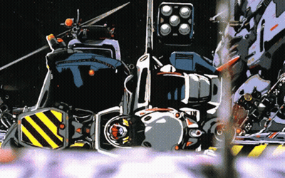 A Drawing Of A Helicopter With A Yellow And Black Stripe On It GIF