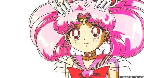 A Drawing Of A Little Girl With Pink Hair And A Heart On Her Chest Sticker