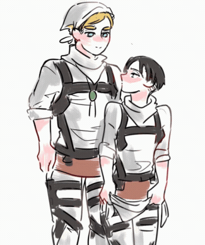 A Drawing Of A Man And A Woman Standing Next To Each Other With A Heart Above Them GIF