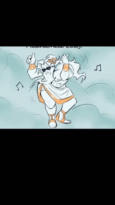 A Drawing Of A Man Dancing With A Music Note In The Corner GIF