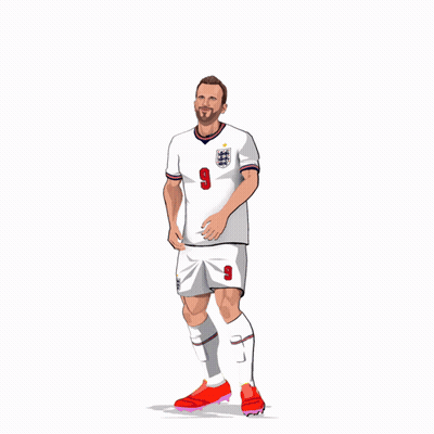 A Drawing Of A Man Holding A Soccer Ball With The Letter U On It GIF