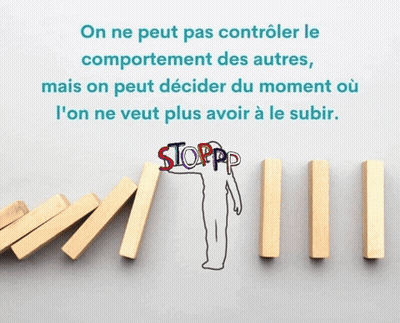 A Drawing Of A Man Holding A Stack Of Wooden Blocks With The Word Stop Written On It GIF