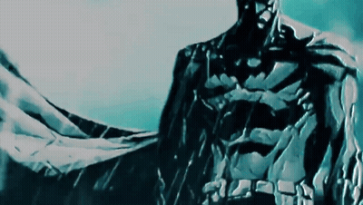 A Drawing Of A Man In A Cape With A Blue Sky In The Background GIF