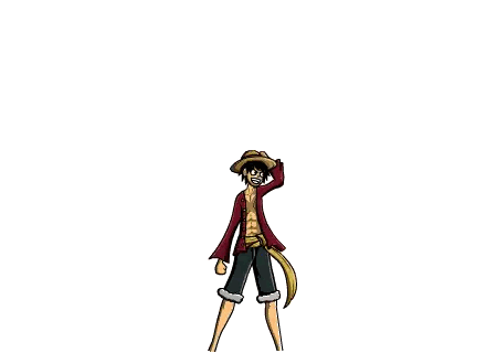 A Drawing Of A Man In A Straw Hat With A Sword Sticker