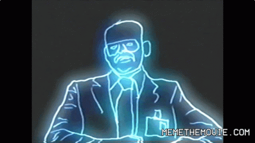 A Drawing Of A Man In A Suit And Tie With Memethemovie.com In The Corner GIF