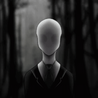 A Drawing Of A Man In A Suit And Tie Without A Face GIF