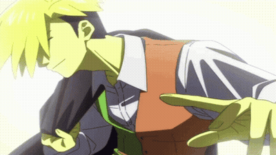 A Drawing Of A Man In A Suit And Vest Pointing At Something GIF