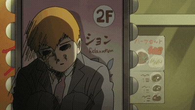 A Drawing Of A Man In Front Of A Sign That Says 2F On It GIF