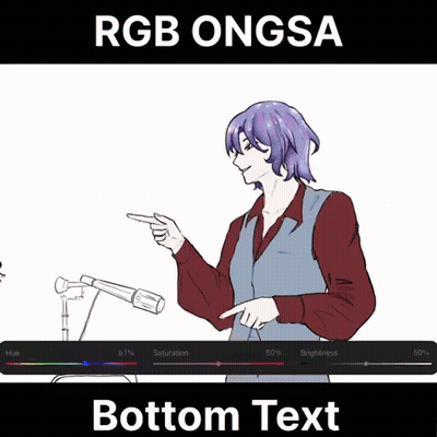 A Drawing Of A Man Pointing At A Microphone With The Words Rgb Ongsa Bottom Text Below GIF