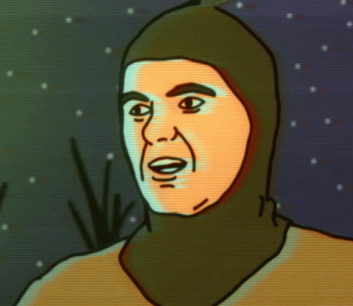A Drawing Of A Man Wearing A Hooded Jacket GIF
