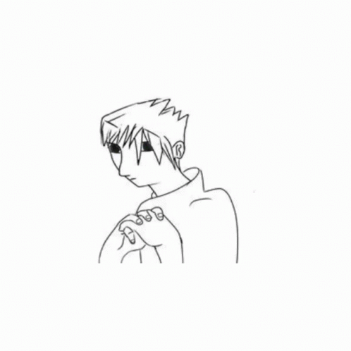 A Drawing Of A Man Wearing A Santa Hat With The Words Merry Christmas Written Below Him GIF