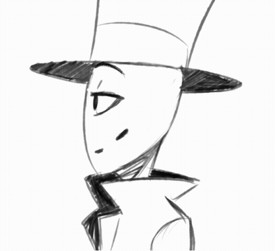 A Drawing Of A Man Wearing A Top Hat GIF