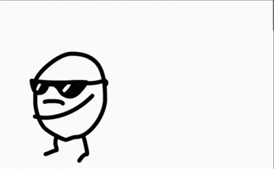A Drawing Of A Man Wearing Sunglasses Holding A Gun GIF