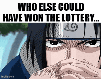 A Drawing Of A Man With A Bandana On His Head And The Words Who Else Could Have Won The Lottery GIF