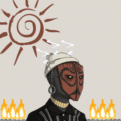 A Drawing Of A Man With A Mask And The Words " Good Morning " Above Him GIF