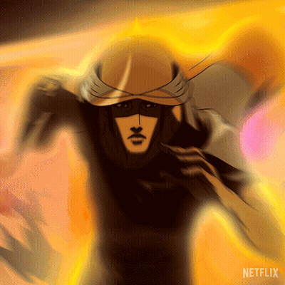 A Drawing Of A Man With A Netflix Logo On The Bottom GIF
