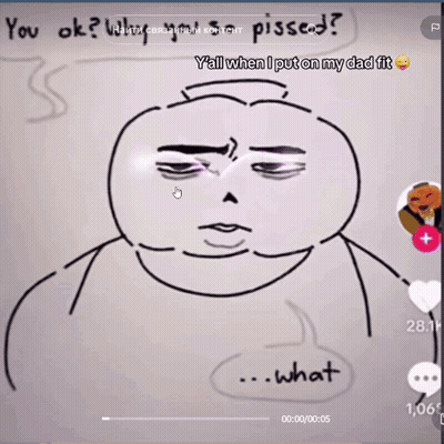 A Drawing Of A Man With A Speech Bubble Saying What GIF