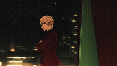 A Drawing Of A Man With Gold Hair And A Red Cape GIF