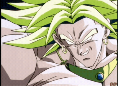 a drawing of a man with green hair and a necklace