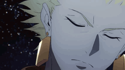 A Drawing Of A Man With His Eyes Closed GIF