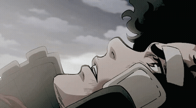 A Drawing Of A Man With His Eyes Closed GIF