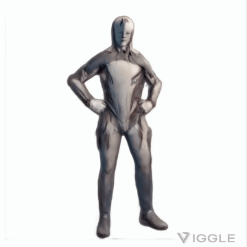 A Drawing Of A Man With His Hands On His Hips And The Word Viggle Below It GIF