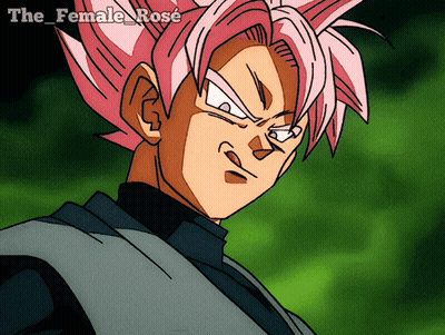 A Drawing Of A Man With Pink Hair Has The Name The_female_rose On The Bottom GIF