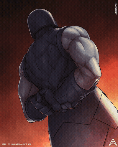 A Drawing Of A Man With The Letter A On The Back GIF