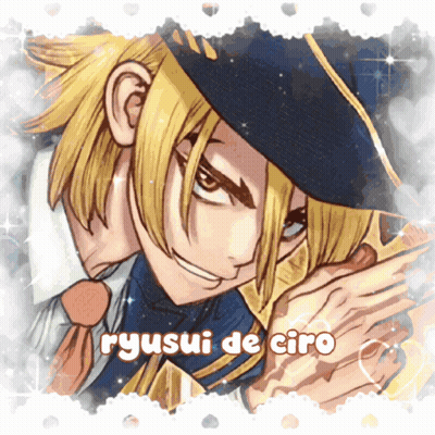 A Drawing Of A Man With The Name Ryusui De Ciro GIF