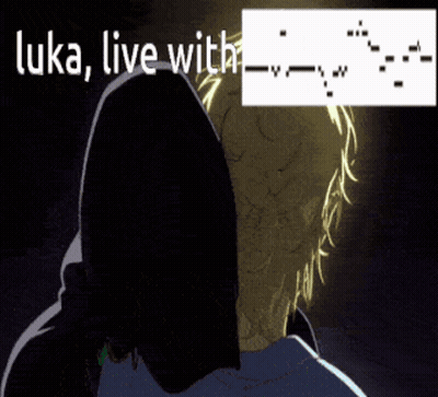 A Drawing Of A Man With The Words Luka Live With On It GIF