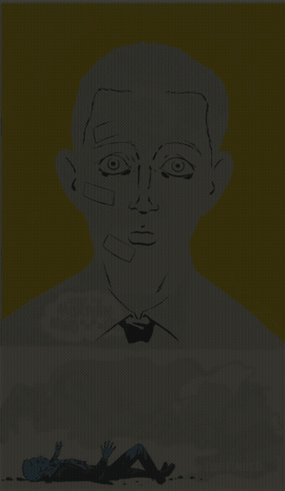 A Drawing Of A Man With The Words Martian Mind Written On It GIF
