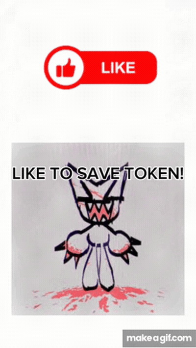 A Drawing Of A Monster With A Like Button Below It GIF