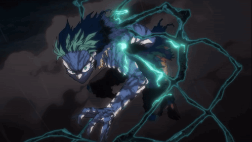 A Drawing Of A Monster With Green Lightning Coming Out Of It 'S Body GIF
