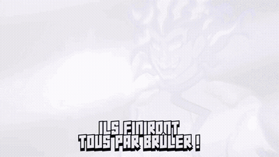 A Drawing Of A Monster With The Words Ils Finiront Tous Par Bruler Below It GIF