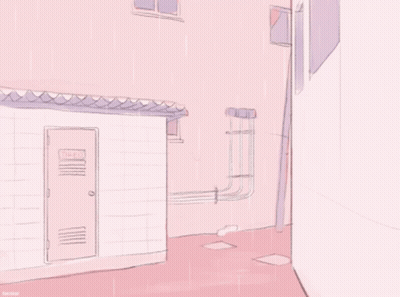 A Drawing Of A Narrow Alleyway With A Door That Says " Utility " GIF