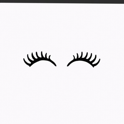 A Drawing Of A Pair Of Closed Eyelashes GIF