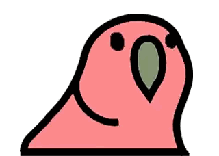 A Drawing Of A Parrot With A Green Beak Sticker