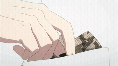 A Drawing Of A Person Holding A Black Object GIF
