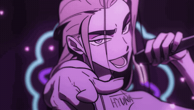 A Drawing Of A Person Holding A Microphone With Hyuna Written On The Front GIF