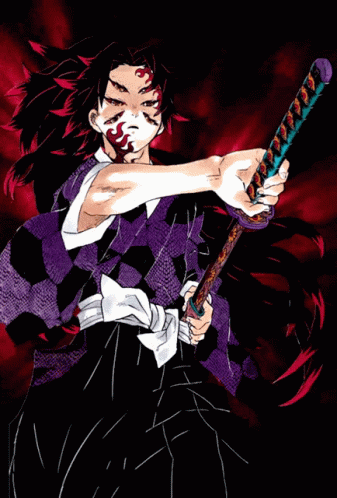 A Drawing Of A Person Holding A Sword In Their Hand GIF